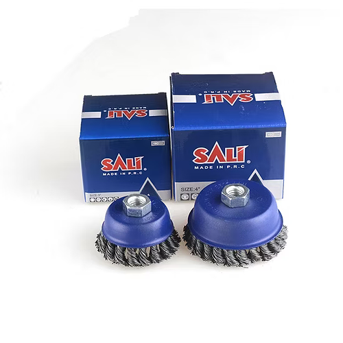 Twisted wire cup brush color box packing